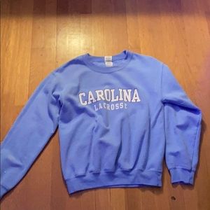 blue carolina lacrosse sweatshirt